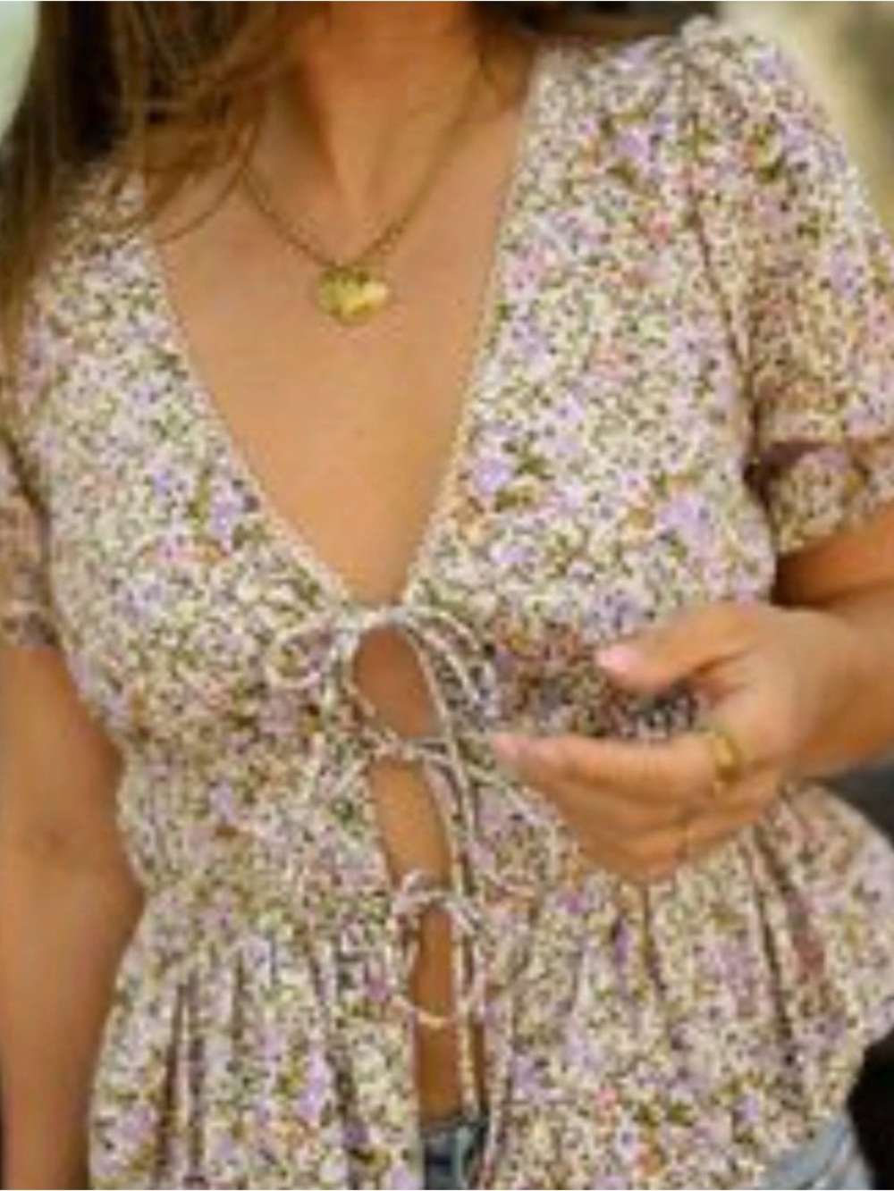 ASTR the label Floral Blouse - Purple and Pink